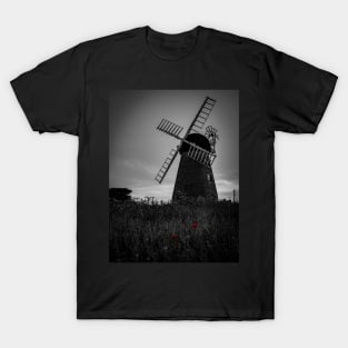 Whitburn Windmill And Poppies T-Shirt